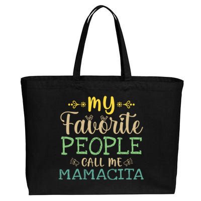 My Favorite People Call Me Mamacita Retro Design Mamacita Gift Cotton Canvas Jumbo Tote