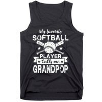 My Favorite Player Calls Me Grandpop Baseball Softball Tank Top