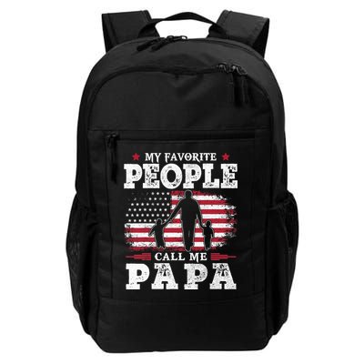 My Favorite People Call Me Papa Flag Gifts Dad Fathers Day Backpack
