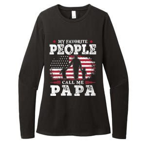 My Favorite People Call Me Papa Flag Gifts Dad Fathers Day Womens CVC Long Sleeve Shirt