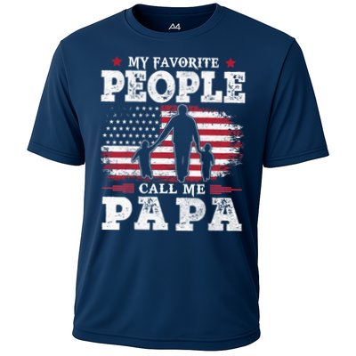 My Favorite People Call Me Papa Flag Gifts Dad Fathers Day Performance Shirt