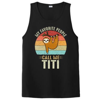 My Favorite People Call Me Titi Cute Sloth Lover Grandma PosiCharge Competitor Tank