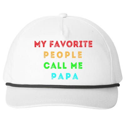 My Favorite People Call Me Papa Funny Snapback Five-Panel Rope Hat