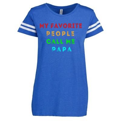 My Favorite People Call Me Papa Funny Enza Ladies Jersey Football T-Shirt