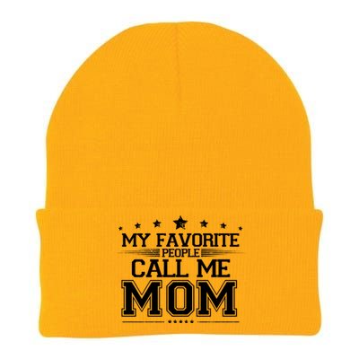 My Favorite People Call Me Mom Knit Cap Winter Beanie