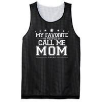 My Favorite People Call Me Mom Mesh Reversible Basketball Jersey Tank