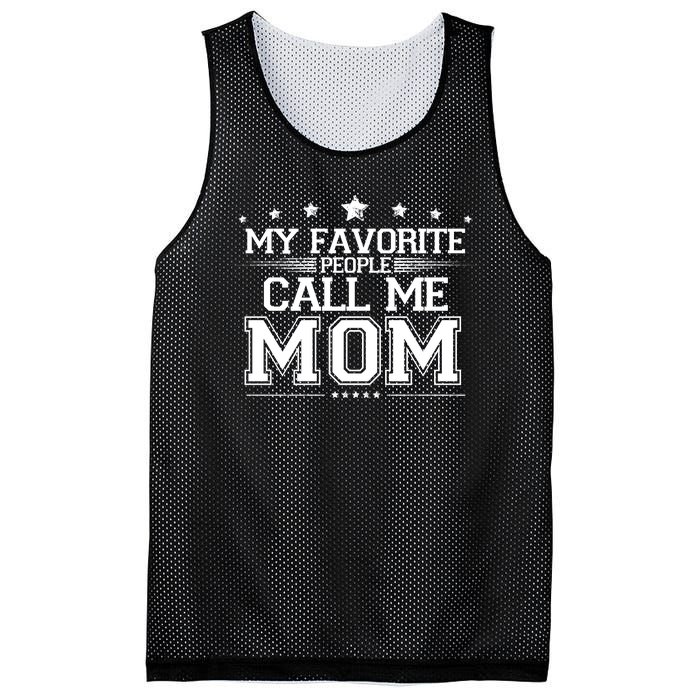 My Favorite People Call Me Mom Mesh Reversible Basketball Jersey Tank