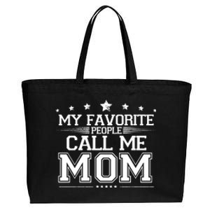 My Favorite People Call Me Mom Cotton Canvas Jumbo Tote