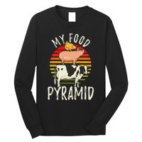 My Food Pyramid Meat Eater Carnivore Diet Food Nutrition Fun Long Sleeve Shirt