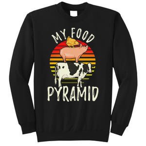 My Food Pyramid Meat Eater Carnivore Diet Food Nutrition Fun Sweatshirt