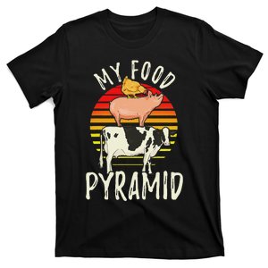 My Food Pyramid Meat Eater Carnivore Diet Food Nutrition Fun T-Shirt