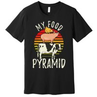 My Food Pyramid Meat Eater Carnivore Diet Food Nutrition Fun Premium T-Shirt