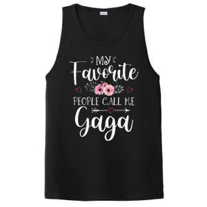 My Favorite People Call Me Gaga Funny Floral Mother's Day PosiCharge Competitor Tank