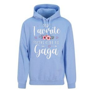 My Favorite People Call Me Gaga Funny Floral Mother's Day Unisex Surf Hoodie