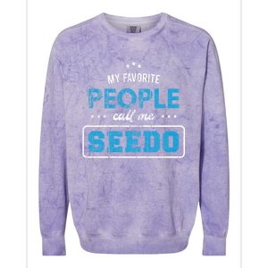 My Favorite People Call Me Seedo Palestinian Grandpa Colorblast Crewneck Sweatshirt