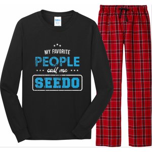 My Favorite People Call Me Seedo Palestinian Grandpa Long Sleeve Pajama Set