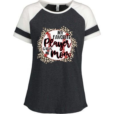 My Favorite Player Calls Me Mom Baseball Lover Gift Enza Ladies Jersey Colorblock Tee