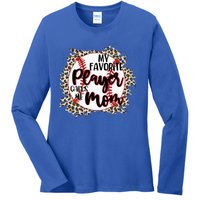 My Favorite Player Calls Me Mom Baseball Lover Gift Ladies Long Sleeve Shirt