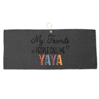 My Favorite People Call Me Yaya Leopard, Mother's Day Large Microfiber Waffle Golf Towel