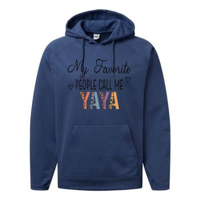 My Favorite People Call Me Yaya Leopard, Mother's Day Performance Fleece Hoodie