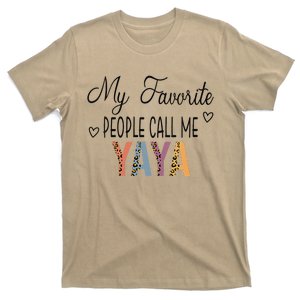 My Favorite People Call Me Yaya Leopard, Mother's Day T-Shirt