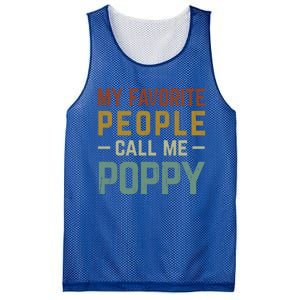 My Favorite People Call Me Poppy Gift Mesh Reversible Basketball Jersey Tank