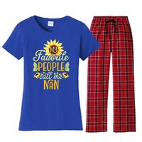 My Favorite People Call Me Nan Sunflower Mothers Day Gift Women's Flannel Pajama Set