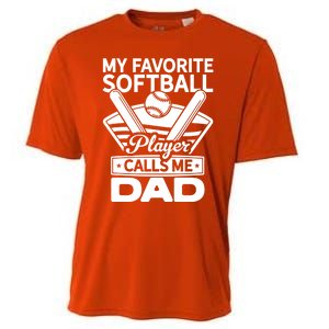 My Favorite Player Calls Me Dad Softball Player Softball Gift Cooling Performance Crew T-Shirt