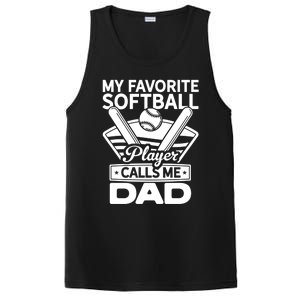 My Favorite Player Calls Me Dad Softball Player Softball Gift PosiCharge Competitor Tank