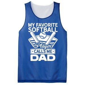 My Favorite Player Calls Me Dad Softball Player Softball Gift Mesh Reversible Basketball Jersey Tank