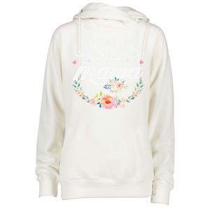 My Favorite People Call Me Mama Floral Mom Mother's Day Gift Womens Funnel Neck Pullover Hood