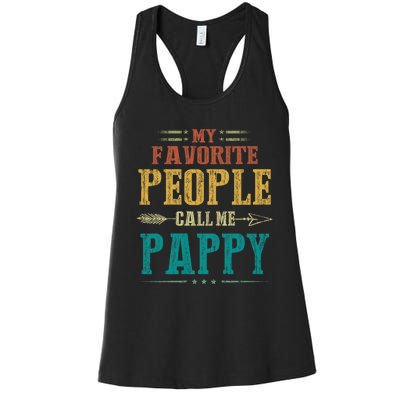 My Favorite People Call Me Pappy Women's Racerback Tank