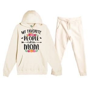 My Favorite People Call Me Mom Premium Hooded Sweatsuit Set