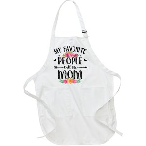 My Favorite People Call Me Mom Full-Length Apron With Pockets