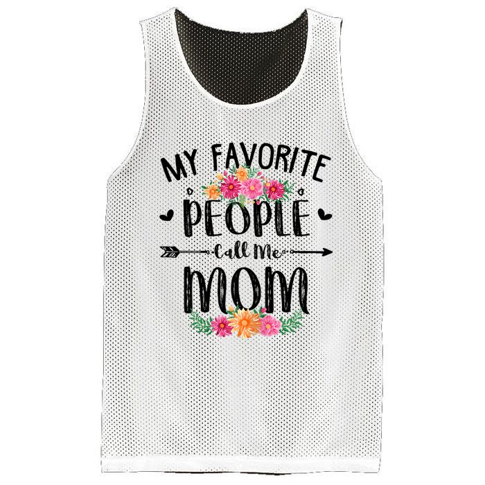 My Favorite People Call Me Mom Mesh Reversible Basketball Jersey Tank