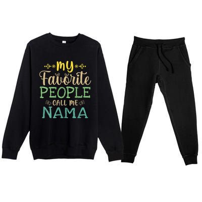 My Favorite People Call Me Nama Premium Crewneck Sweatsuit Set