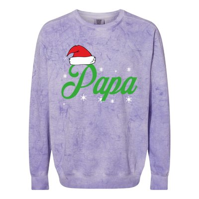 Matching Family Pajama Tops Papa Christmas Eve Tradition Cute Gift Colorblast Crewneck Sweatshirt