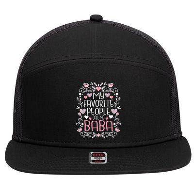 My Favorite People Call Me Baba 7 Panel Mesh Trucker Snapback Hat