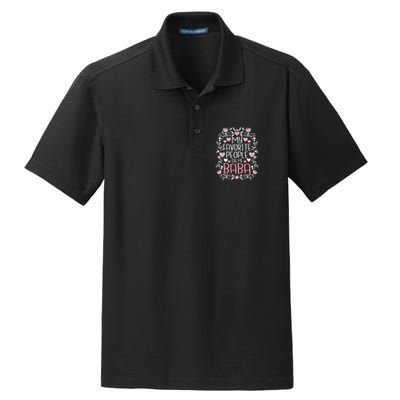 My Favorite People Call Me Baba Dry Zone Grid Polo