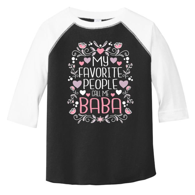 My Favorite People Call Me Baba Toddler Fine Jersey T-Shirt