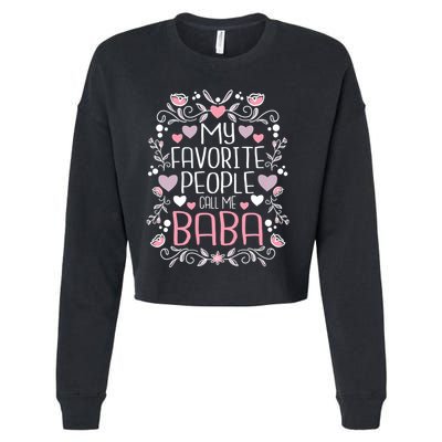 My Favorite People Call Me Baba Cropped Pullover Crew