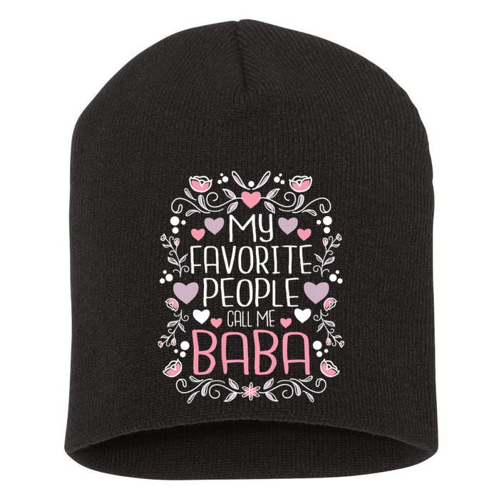 My Favorite People Call Me Baba Short Acrylic Beanie