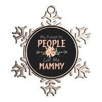 My Favorite People Call Me Mammy Metallic Star Ornament