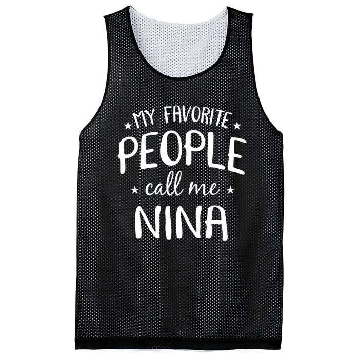 My Favorite People Call Me Nina Mesh Reversible Basketball Jersey Tank