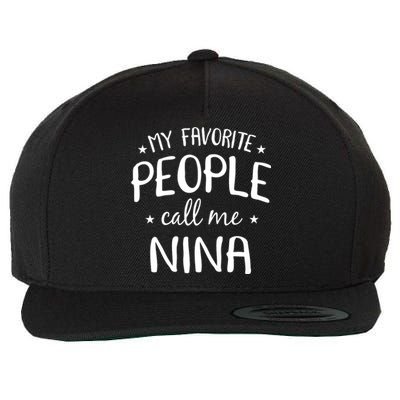 My Favorite People Call Me Nina Wool Snapback Cap