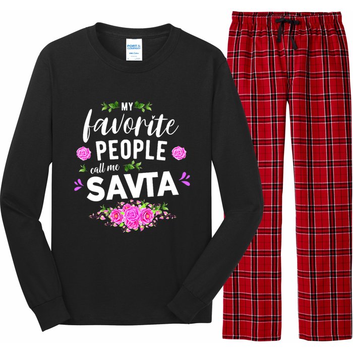 My Favorite People Call Me Savta Long Sleeve Pajama Set