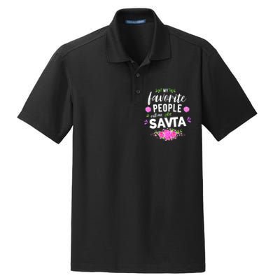 My Favorite People Call Me Savta Dry Zone Grid Polo