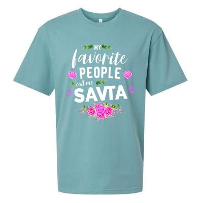 My Favorite People Call Me Savta Sueded Cloud Jersey T-Shirt