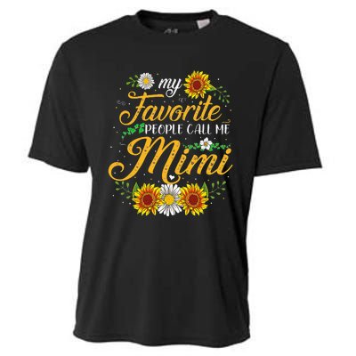 My Favorite People Call Me Mima Floral Mothers Day Cooling Performance Crew T-Shirt