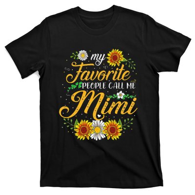 My Favorite People Call Me Mima Floral Mothers Day T-Shirt